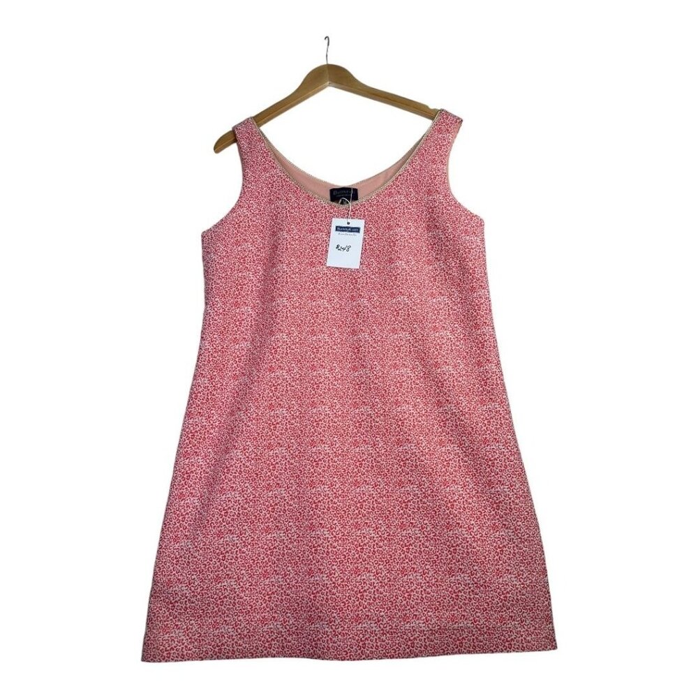 New Buckley K Coral Cheetah Print Shift Dress size 14‎